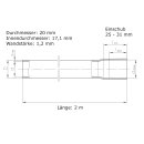 Panzerrohr PVC Ø20mm flammwidrig starr 2m