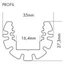 27 x 35 mm Alu LED-Profil M-Line Circle 2m