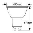 GU10  4W LED Birne 36° dimmbar 2700K